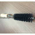 Manija de madera negro de nylon alambre cepillo de limpieza (yy-606)